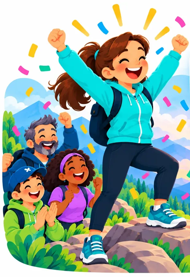 Group celebrating with confetti